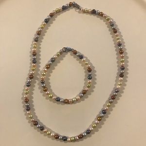 Matching necklace and bracelet